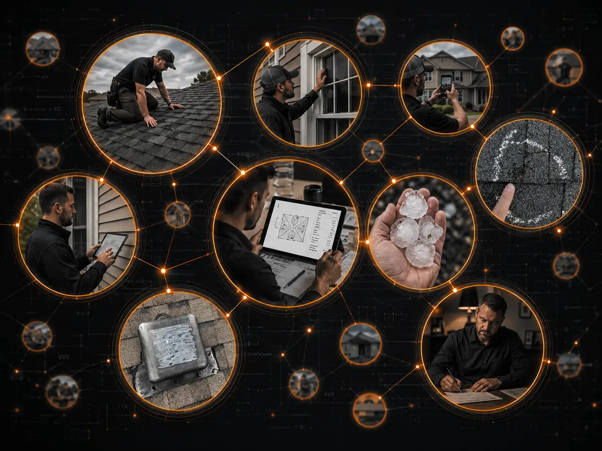 Connected restoration professionals network visual
